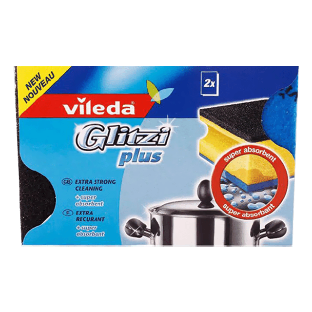 Vileda Glitz With Sponge 2 count