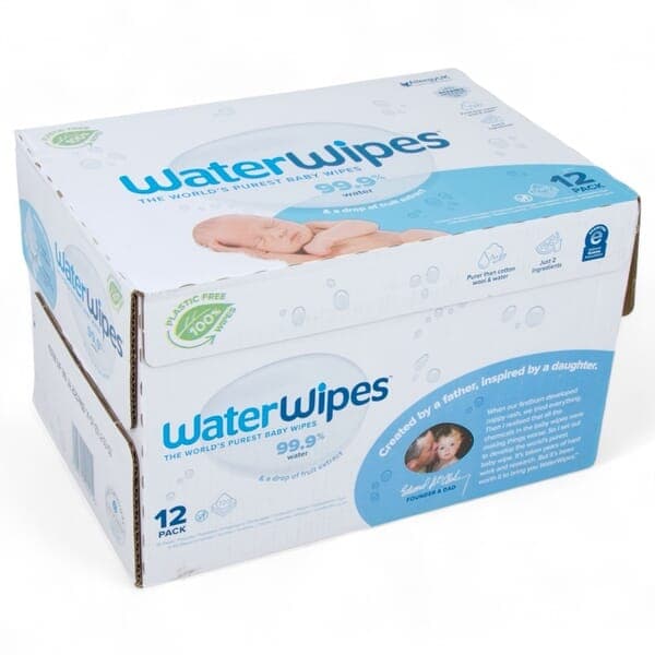 WaterWipes Original Plastic Free Baby Wipes 12 Packs