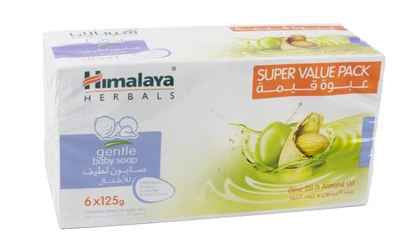 Himalaya Gentle Baby Soap Olive Oil & Almond Oil 6 x 125 GM