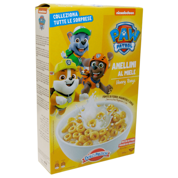 Dolci Preziosi Paw Patrol Anellini Al Miele Cereal Honey Rings 300 GM